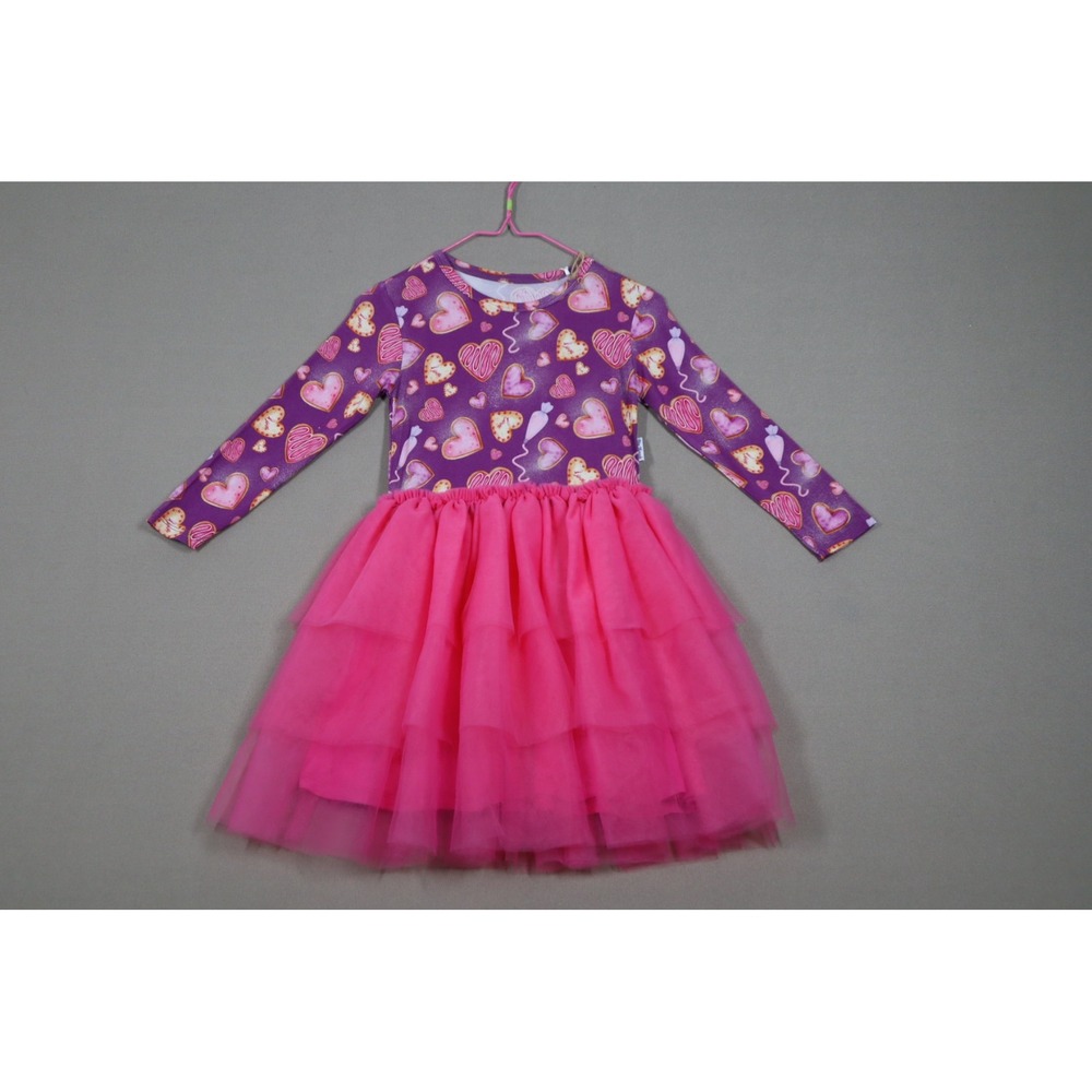 Tiny Threads Cookie Heart Bamboo Tulle Tutu Dress‎ - Size 5/6